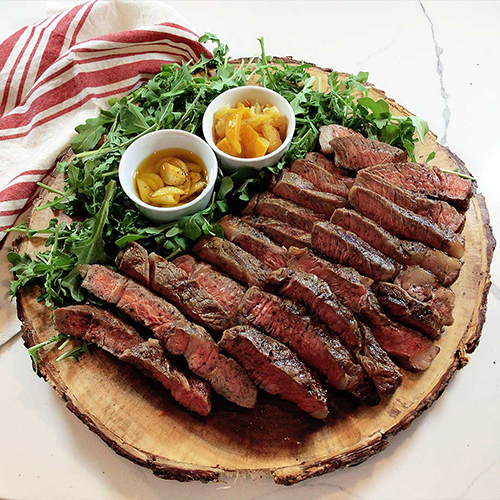 Steak with Preserved Lemons & Garlic